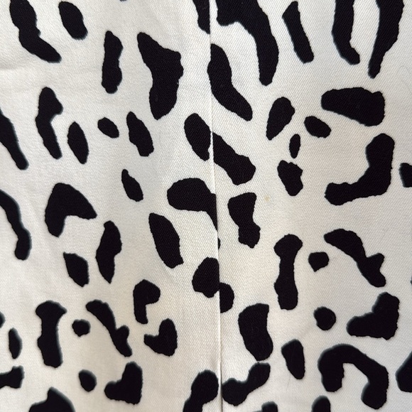 NWT Ann Taylor White Black Animal Print Midi Pencil Skirt Sz 8 - Picture 7 of 8